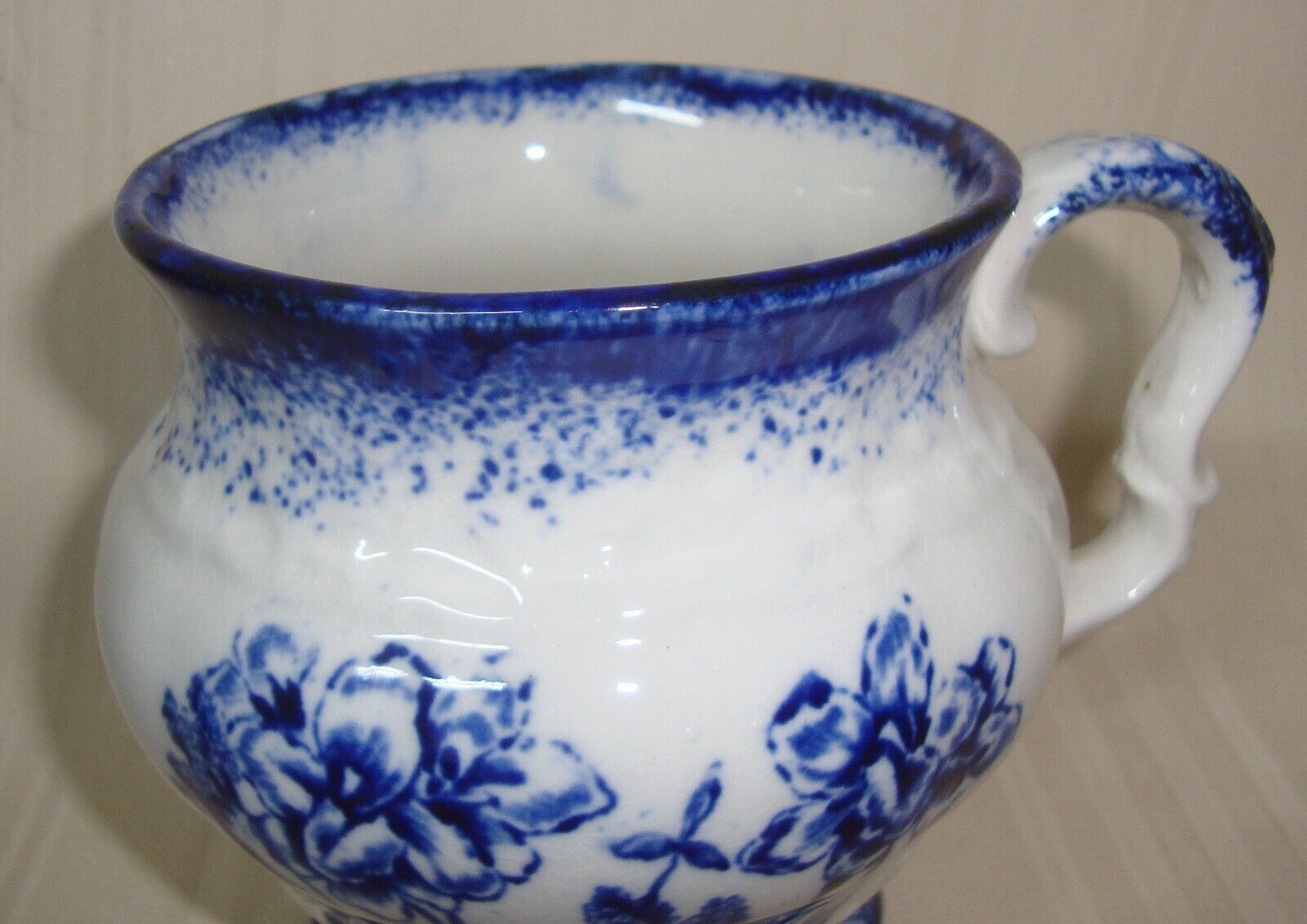 Vintage SemiVitreous Porcelain Mug with Handle Mugs