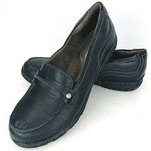 Natural Soul by Naturalizer Comfort Loafer Flats 6.5 M Black Leather Shoe - $27.71