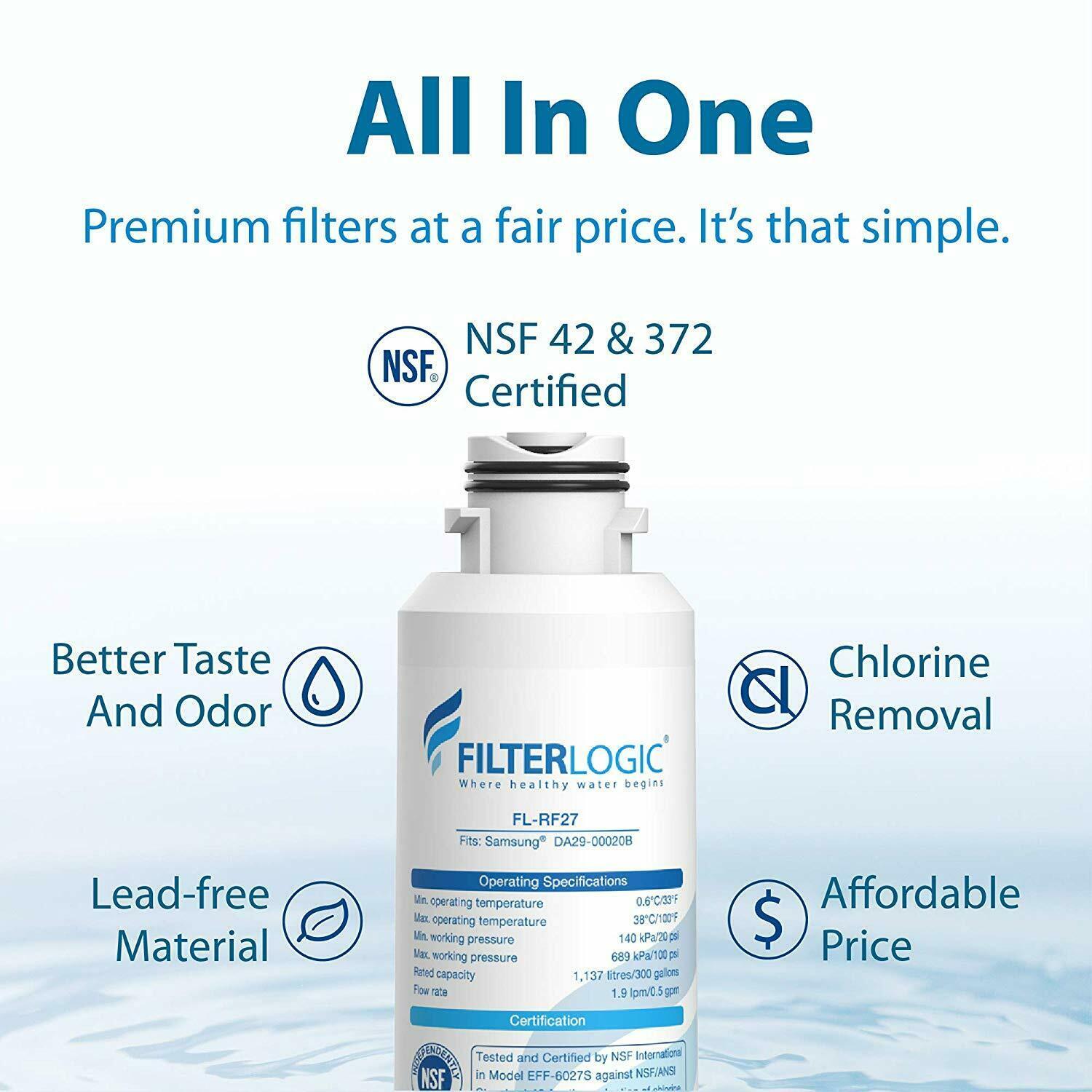 34 Pack Refrigerator water filter Replacement for Samsung HDXFMS2