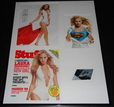 Laura Vandervoort Signed Framed 16x20 2007 Stuff Magazine Last Issue Display image 1