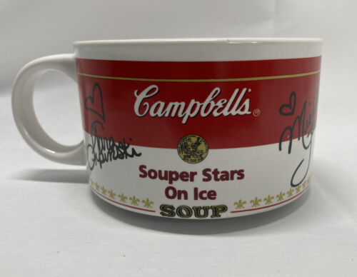 Primary image for Campbell’s Soup Mug Bowl Olympic Souper Stars on Ice~ Kwan Bobek Lipinkski 1998