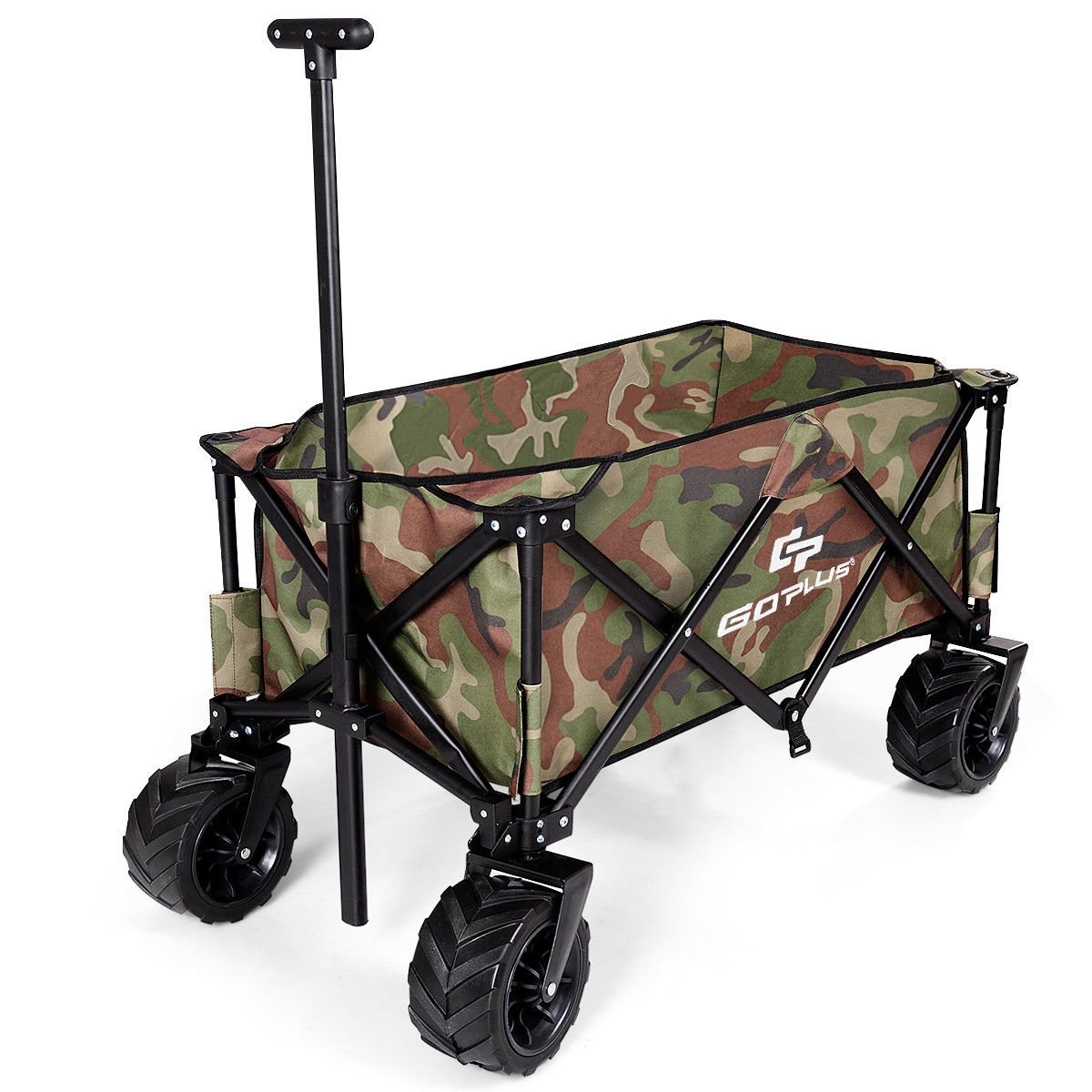 Collapsible Outdoor Utility Garden Trolley Folding Wagon Camouflage