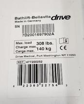 Drive Bellavita Auto Bath Lifter (477200252) w/ Remote and Charger 308lb max image 9