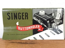 Vintage 1948 Singer Sewing Machine Buttonholer User Instruction Manual Booklet - $25.49