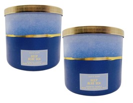 2-Pack Bath &amp; Body Works DEEP BLUE SEA Large Scented 3 Wick Candles 14.5 oz - $47.45