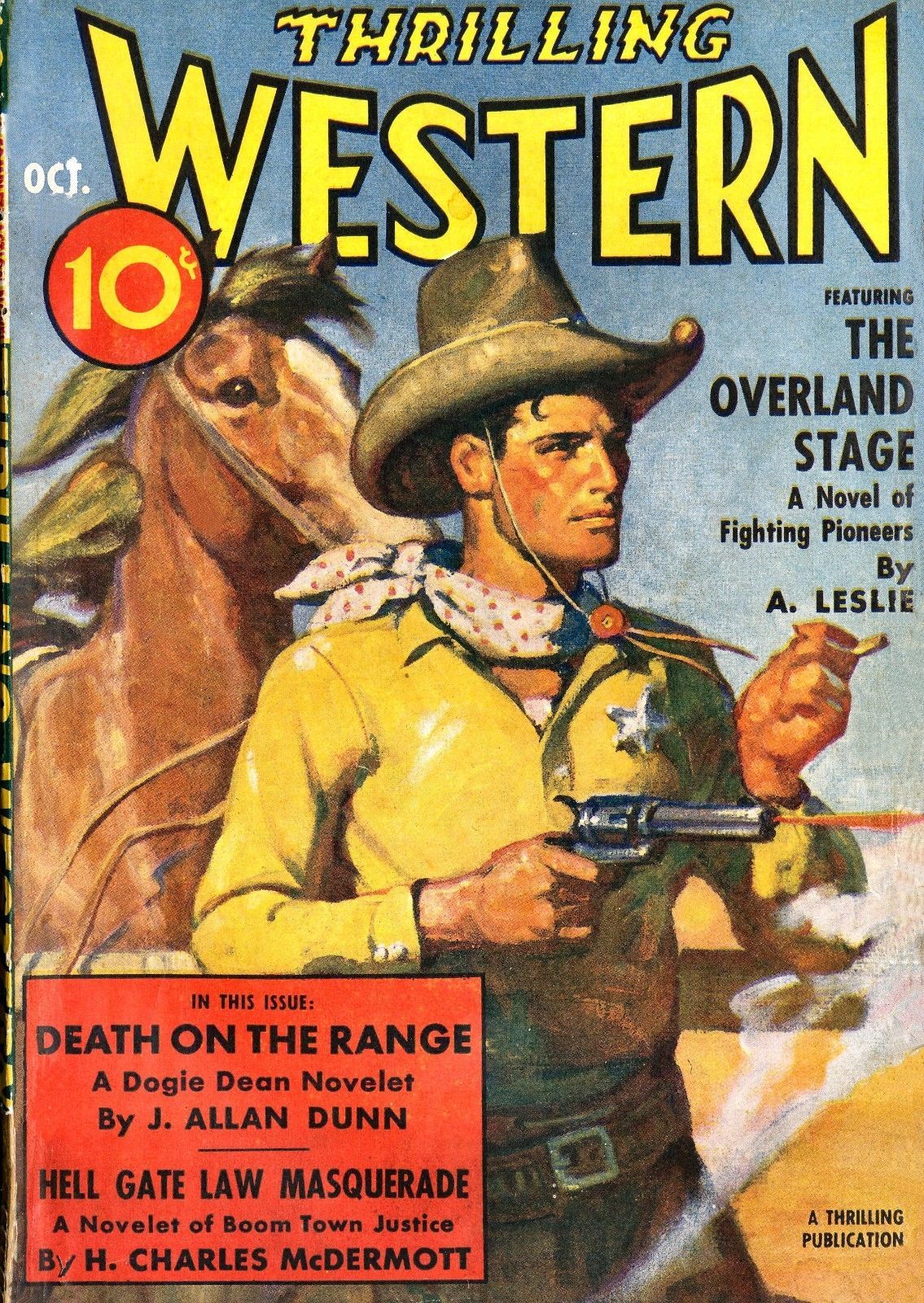 Thrilling Western The Overland Stage Vintage Cowboy Comic Book Cover ...