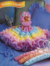 Pansies Violets Ruffled Gown Barbie 11-1/2" Bed Doll Clothes Crochet Pattern - $10.99