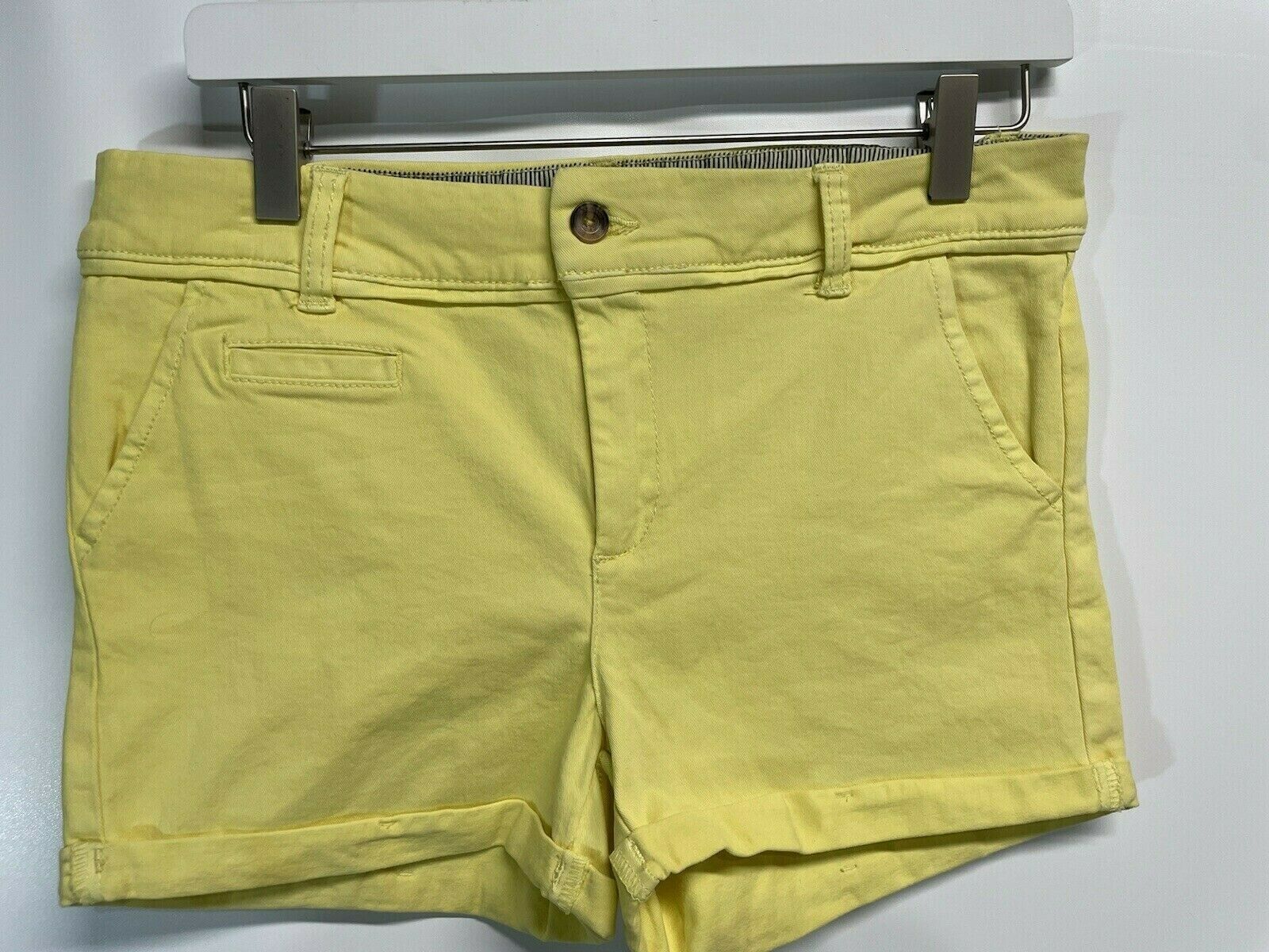 xiomi Made Love Chino Shorts Stretch Cotton Modern Flat Pocket Yellow NEW 30,32