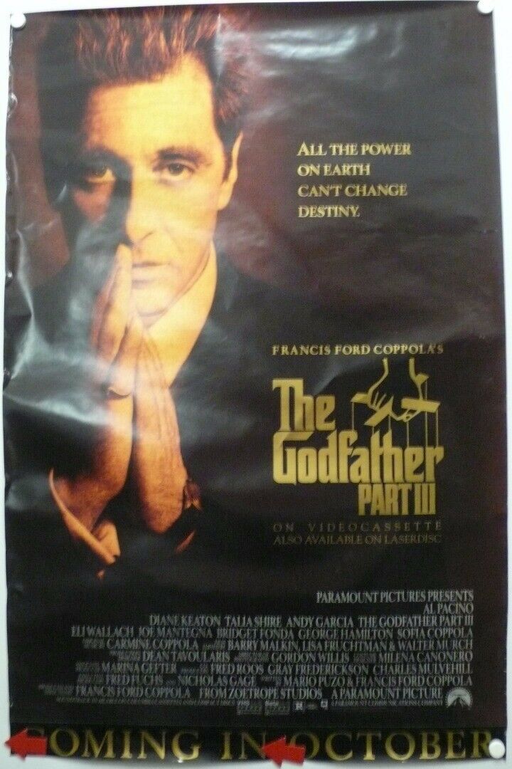 THE GODFATHER PART 3 1996 Al Pacino, Diane Keaton, Talia Shire, Andy ...