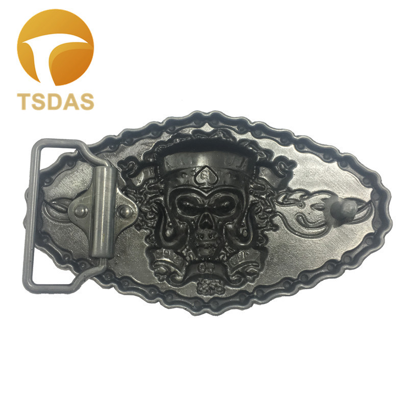 Cool Punk Rock Prismatic Lucky 13 Skull Mens Western Metal Belt Buckle