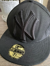 New Era 59Fifty New York Yankees 7 3/4 Fitted Wool Baseball Hat Triple B... - $29.99