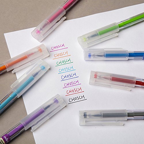 CHoSCH CS8623 8Colors Rollerball Pen Set, Beautiful Colors Gel Ink Pen Pack Fo Rollerball Pens