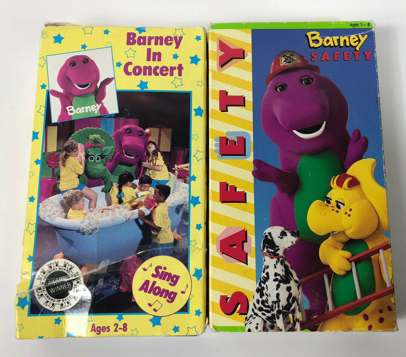 Barney Safety VHS & Barney in Concert Lot VHS Tapes Vintage Set Lot 2 ...