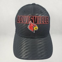 Louisville Cardinals Black Adidas FitMax 70 Hat Fitted Size S/M Climalite - $11.97