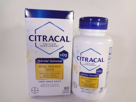 Bayer Citracal Calcium Supplement Slow Release 1200 80 Coated Caplets[VS-B] - $18.70