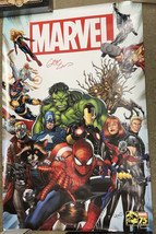 Greg Land SIGNED Marvel 24th Anniversary Art Poster Spiderman Avengers Hulk  - $35.63