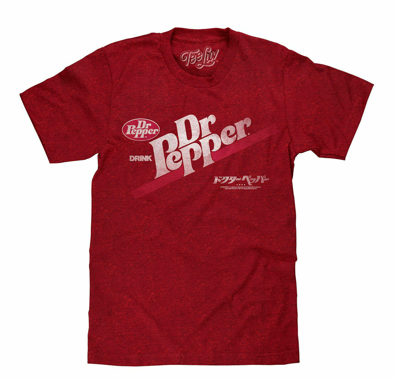 Dr Pepper Shirt Graphic Tee Heather Maroon Cotton Blend Size Large T
