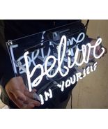 New &#39;Believe in yourself&#39; Wedding Sweet Lovely Art Sign Handmade Neon Si... - $69.00