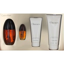 Calvin Klein Obsession Perfume 3.4 Oz Eau De Parfum Spray 4 Pcs Gift Set  image 3