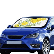 An item in the Health & Beauty category: Car Sunshades For Windshield Yellow Mimosa Flower Branch Symbol Spring Pattern S