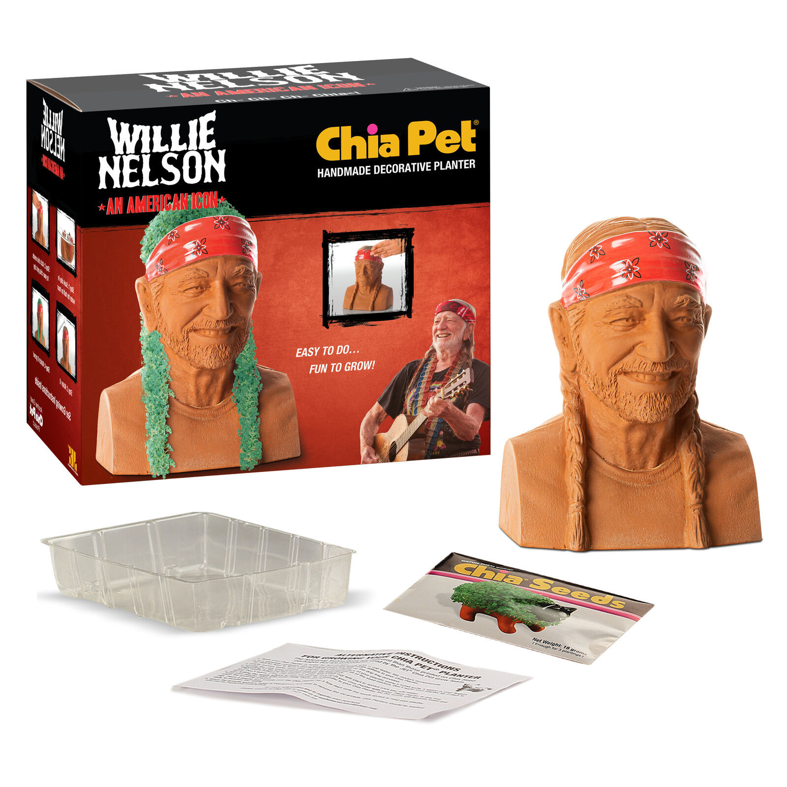 Chia Pet Planter - Willie Nelson - Decorative Collectibles