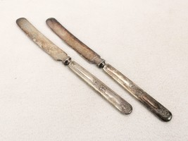 Lot of 2 Antique Silver Plate Butter Knives, William Rogers & Son, SLVR-09 - $14.65