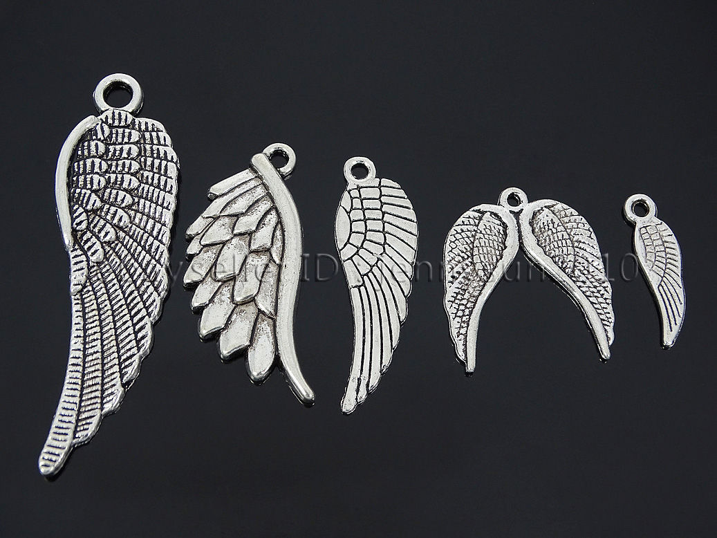 Tibetan Silver Bird Charm Bracelet Necklace Pendant Beads Jewelry Findings #5