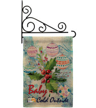 Baby It's Cold Burlap - Impressions Decorative Metal Fansy Wall Bracket Garden F - $33.97
