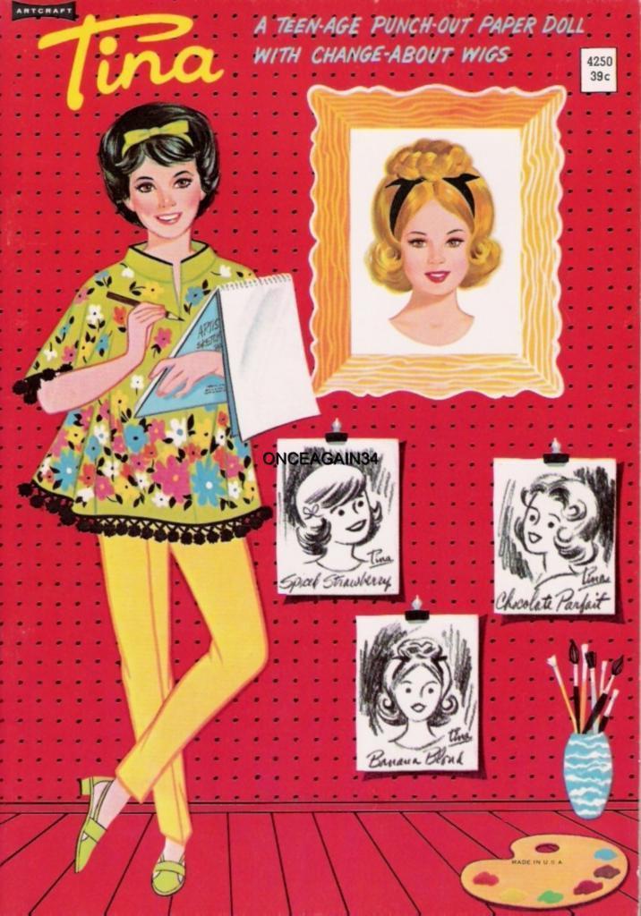 VINTAGE UNCUT 1960 CAREER GIRLS PAPER DOLLS~#1 REPRODUCTION~UNIQUE/HARD TO FIND! 