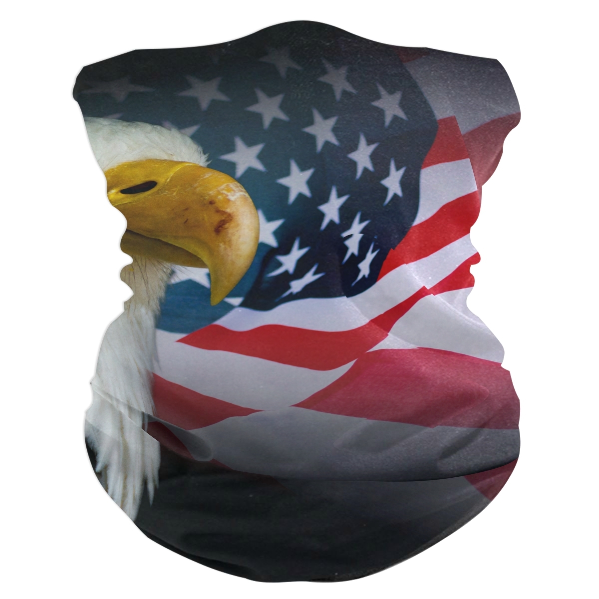 American Symbol Usa Flag Eagle Black Elastic Headbands Head Wrap Shawl