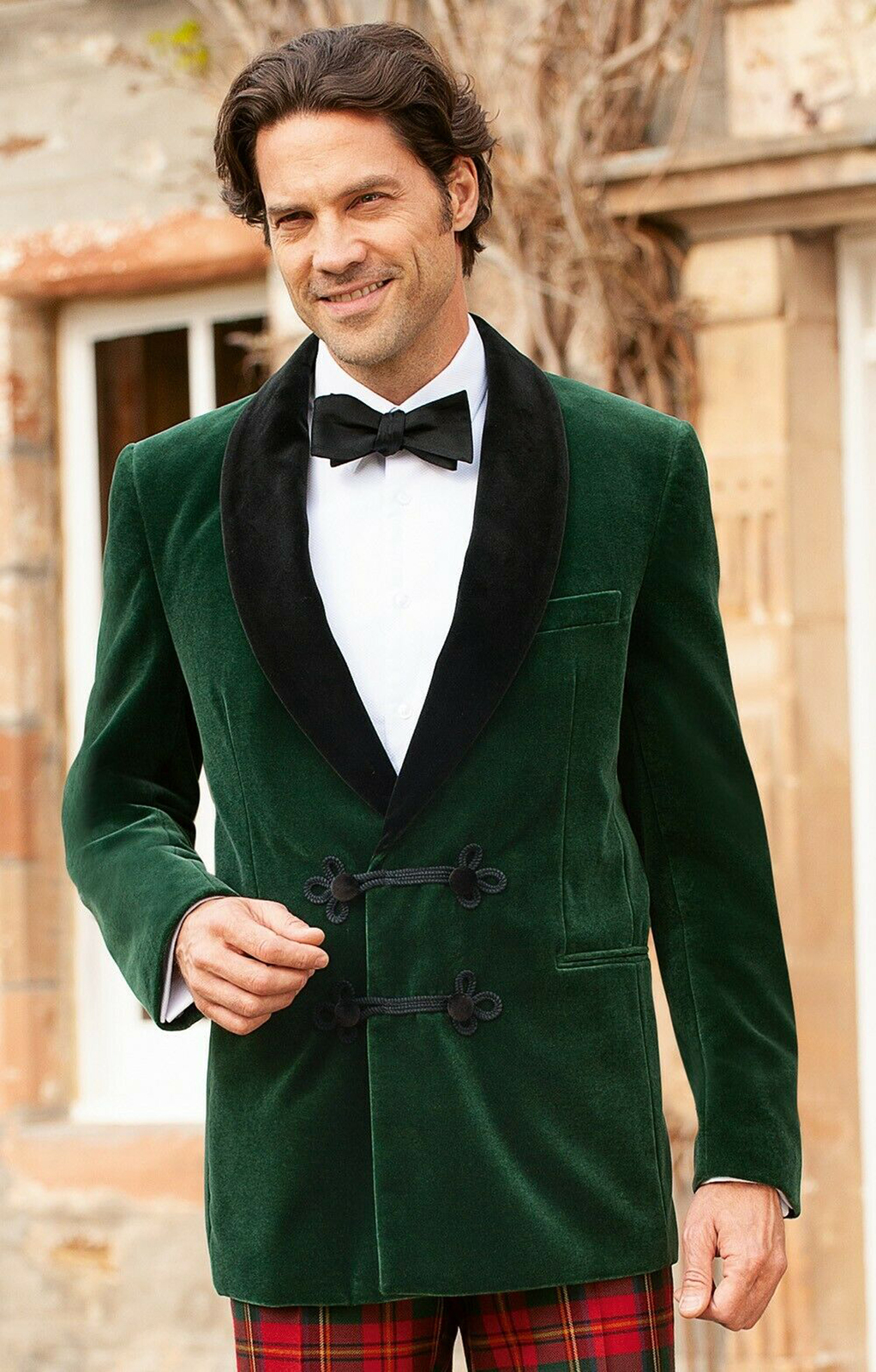 Men Green Smoking Jackets Designer Elegant Luxury Party Wear Blazer