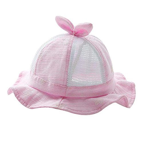 Lovely Cap Foldable Beach Hat Nice Gift Baby Hat Cotton Sunhat Summer Hat Pink