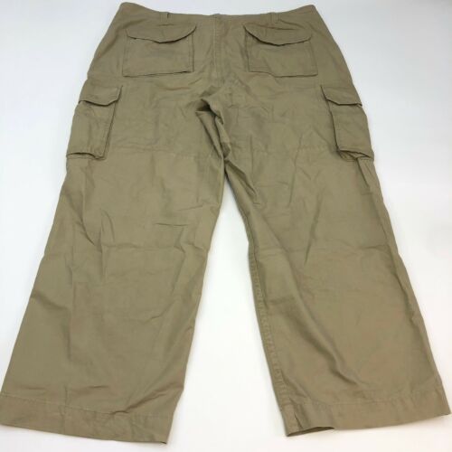 Faded Glory Cargo Pants Men's Size 42 x 30 Tan Flat Front Casual 100% ...