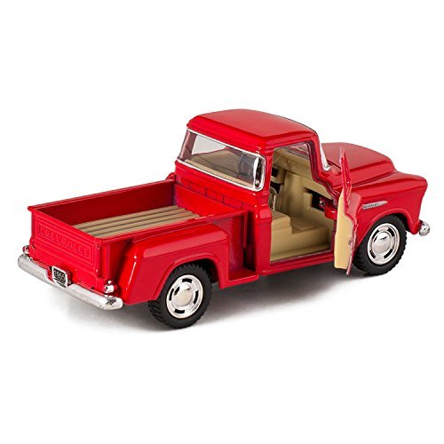 KiNSMART Red 1955 Chevy Stepside PickUp Die Cast Collectible Toy Truck