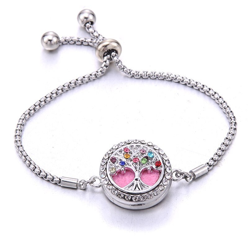 Tree of Life Diffuser Bracelet Aromatherapy lockets stainless steel Essential Oi