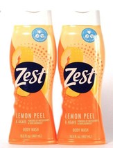2 Bottles Zest 16.5 Oz Lemon Peel & Agave Antioxidant Bioflavonoids Body Wash