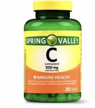 SPRING VALLEY VITAMIN C WITH ROSE HIPS TABLETS 500mg 250ct - $15.47