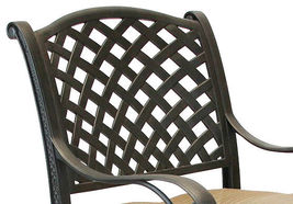 Patio bar stools Set of 4 Outdoor Furniture Nassau Swivel Cast Aluminum Bronze image 7