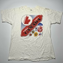 Vintage 90s Fruit Of The Loom Team Canada Hockey T Shirt Mens Adult XL U... - $18.64