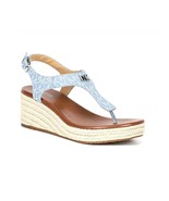 New Michael Kors Women&#39;s Laney MK Logo Thong Espadrille Wedge Sandal Cha... - $98.99
