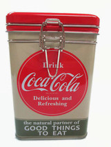 Coca-Cola SquareTin Canister Tea Latching  the Partner of Good Things to... - $9.65