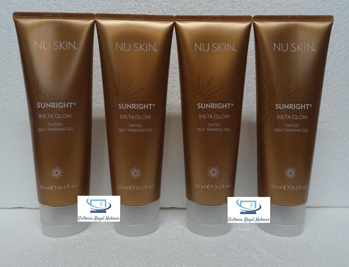 Four pack: Nu Skin Nuskin Sunright Insta Glow Tinted Self-Tanning Gel 125ml x4