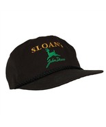 John Deere Sloan Farm Hat 5 Panel Ball Cap Black Adjustable Snapback - $19.94