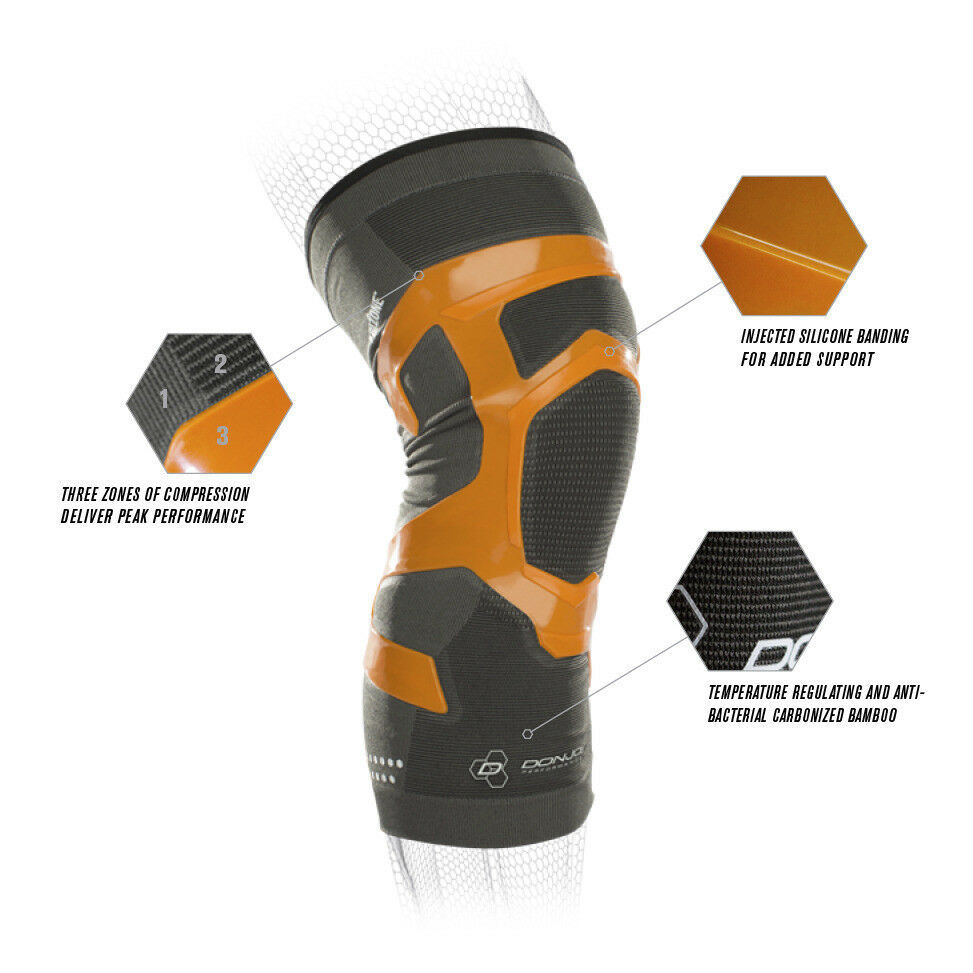 DonJoy Knee Brace Trizone Performance DJO Jumpers Runners Orange S/M/L