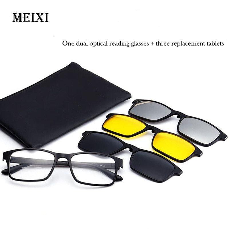 New Flat lens Polarized Multifunctional glasses Presbyopic Eyeglasses ...