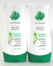2 Count Fds 10 Oz Intimate & Body Cucumber & Green Tea Safe & Gentle Cleansing