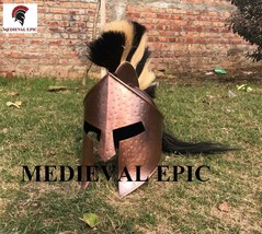Medieval Epic King Spartan 300 Movie Helmet With Plume Halloween Costume