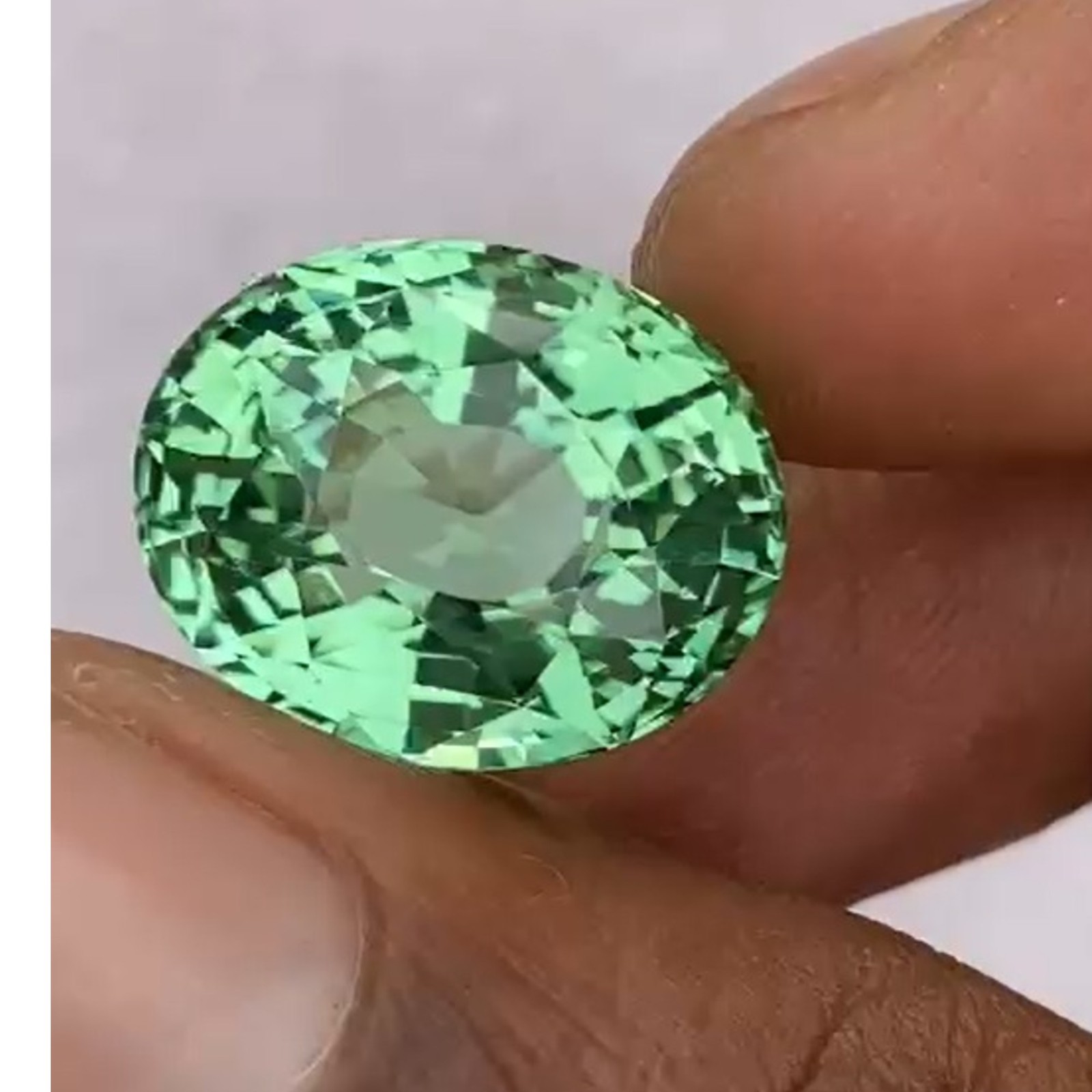 18.58 Ct Mint Green Tourmaline , Top Gem Quality Tourmaline - Other