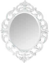 Kole Imports Oval Vintage Wall Mirror, White, 11.5 X 15 Inch - $35.99