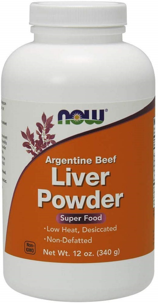 Now Supplements, Liver Powder derived from Fresh, Hormone-Free Argentine Beef